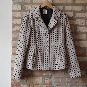 Tulle Beige and Brown Polka Dot Jacket